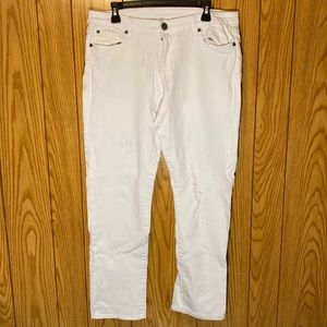 White Straight Leg Jeans / Womens Size 14 / Kut from the Kloth Brand